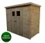 Kleines Holz-Gerätehaus - 1,3 x 2 Meter - aus Holz / Blockbohlen - inkl. Dachpappe - Satteldach Abbildung