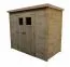 Kleines Holz-Gerätehaus - 1,3 x 2 Meter - aus Holz / Blockbohlen - inkl. Dachpappe - Satteldach Abbildung