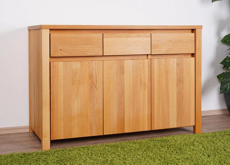 Kommode Tasman 14 Kernbuche massiv geölt - Abmessungen: 77 x 115 x 45 cm (H x B x T)