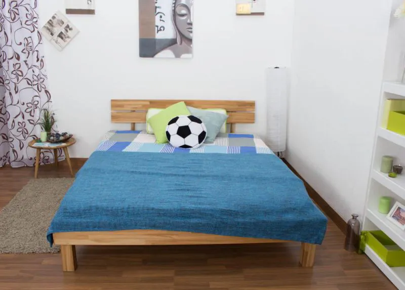 Bett Eiche massiv 160 x 200 cm geölt Abbildung