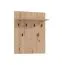 Schlichte Garderobe mit sechs Haken Paduna 03, Farbe: Eiche Artisan, eine Ablagefläche, ABS-Kantenschutz, Maße: 83 x 66 x 19,5 cm, für den Vorraum