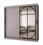 Kleiderschrank | Kaschmir | Spiegeltür | Moderne Details | 200 x 62 x 200 cm | Schiebetürenschrank | 10 Fächer | 2 Kleiderstangen | hochwertig Verarbeitet