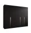 Kleiderschrank | Farbe: Schwarz | 5-Türig | 3 Fächer | Griffe: Kaschmir | 3 Kleiderstangen| Soft-Close-Funktion | Maße: 250 x 52 x 202 cm | ABS-Kanten