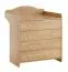 Kinderzimmer Komplett Set A Mille | 3-teilig | Farbe: Eiche | Soft-Close-Funktion | ABS-Kanten | Wickelkommode | Gitterbett| Kleiderschrank