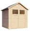 Gartenhaus 1,91 x 2,02 Meter (inkl. Dach) | aus Holz | aus vorgefertigten Elementen| unbehandelt | mit Satteldach Abbildung