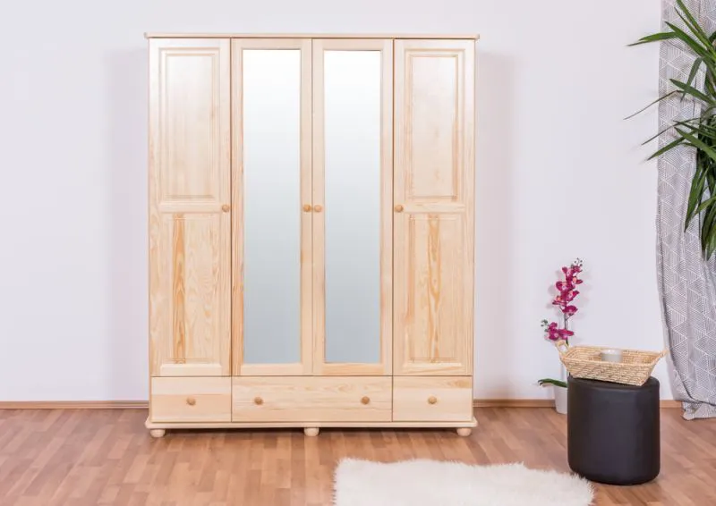 Kleiderschrank Kiefer massiv natur