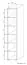Regal Cianjur 08, Farbe: Eiche / Weiß - Abmessungen: 209 x 40 x 40 cm (H x B x T)
