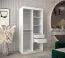 Schiebetürenschrank / Kleiderschrank Naranco 01 mit Spiegel, Farbe: Weiß matt / Eiche Sonoma - Abmessungen: 200 x 100 x 62 cm ( H x B x T)