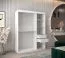 Schiebetürenschrank / Kleiderschrank Jan 03A, Farbe: Weiß matt - Abmessungen: 200 x 150 x 62 cm ( H x B x T)