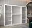 Schiebetürenschrank / Kleiderschrank Jan 06A, Farbe: Weiß matt / Schwarz - Abmessungen: 200 x 250 x 62 cm ( H x B x T)