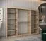 Schiebetürenschrank / Kleiderschrank Alphubel 06 mit Spiegel, Farbe: Eiche Sonoma - Abmessungen: 200 x 250 x 62 cm ( H x B x T)