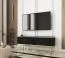 Moderner TV-Unterschrank mit Push-to-open Funktion Horsham 46, Farbe: Schwarzer Marmor, zwei Kippfächer, ABS-Kantenschutz, aus hochwertigen Materialien