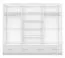 Kleiderschrank / Schiebetürenschrank 2,5 Meter breit | Lusatian 38 | Schwarz / Grau | mit Spiegel | 7 Fächer | 4 Schubladen | 3 Türen | 218 x 250 x 61