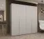 Drehtürenschrank mit Soft-Close-Funktion Eiger 32, Farbe: Kaschmir, 2 Meter breit, zwei Kleiderstangen, Kleiderschrank, Griffe: Kaschmir, zwei Fächer