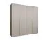 Kleiderschrank mit zwei Kleiderstangen Eiger 33, Farbe: Kaschmir, 2 Meter breit, zwei Fächer, vier Türen, Soft-Close-Funktion, Griffe: Gold, für Schlafzimmer
