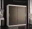 Edler Kleiderschrank mit 10 Fächern Liskamm 14, Farbe: Weiß matt / Schwarz matt - Abmessungen: 200 x 180 x 62 cm (H x B x T), mit genügend Stauraum