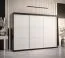 Großer Kleiderschrank mit 10 Fächern Liskamm 23, Farbe: Schwarz matt / Weiß matt - Abmessungen: 200 x 250 x 62 cm (H x B x T), mit zwei Kleiderstangen
