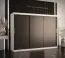 Großer Kleiderschrank mit genügend Stauraum Liskamm 22, Farbe: Weiß matt / Schwarz matt - Abmessungen: 200 x 250 x 62 cm (H x B x T), mit 10 Fächern und zwei Kleiderstangen