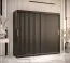 Außergewöhnlicher Kleiderschrank mit genügend Stauraum Balmenhorn 68, Farbe: Schwarz matt - Abmessungen: 200 x 200 x 62 cm (H x B x T), mit stylischen Design