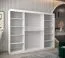 Schiebetürenschrank | 10 Fächer | Weiß Matt | 2 Kleiderstangen | hochwertig Verarbeitet | Kleiderschrank | 250 x 62 x 200 cm | dekorative Spiegeltür