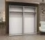 Drehtürenschrank mit zwei Spiegeltüren Korab 78, Farbe: Eiche Artisan, zwei Fächer, 2 Meter breit, zwei Kleiderstangen, Griffe: Schwarz, Soft-Close-Funktion