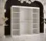 Edler Kleiderschrank mit 10 Fächern Liskamm 14, Farbe: Weiß matt / Schwarz matt - Abmessungen: 200 x 180 x 62 cm (H x B x T), mit genügend Stauraum
