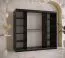 Neutraler Kleiderschrank Liskamm 19, Farbe: Schwarz matt / Weiß matt - Abmessungen: 200 x 200 x 62 cm (H x B x T), mit genügend Stauraum