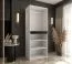 Drehtürenschrank / Kleiderschrank | Weiß | 4 Drehtüren | 3 Fächer | 1 Kleiderstange | 80 x 52 x 203 cm | für Schlafzimmer | Soft-Close Funktion