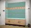 Wandpaneel mit modernen Design Farbe: Hellblau - Abmessungen: 42 x 42 x 4 cm (H x B x T)