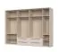 Drehtürenschrank mit Rahmen Neiafu 55, Farbe: Kaschmir, vier Schubladen, acht Einlegeböden, Maße: 226 x 322 x 60 cm, vier Kleiderstangen, für Schlafzimmer