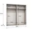 Drehtürenschrank mit Soft-Close-Funktion Eiger 32, Farbe: Kaschmir, 2 Meter breit, zwei Kleiderstangen, Kleiderschrank, Griffe: Kaschmir, zwei Fächer