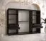 Moderner Kleiderschrank mit genügend Stauraum Liskamm 24, Farbe: Schwarz matt - Abmessungen: 200 x 250 x 62 cm (H x B x T), mit 10 Fächern und zwei Kleiderstangen