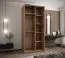 Kleiderschrank / Schiebetürenschrank | 2 Schiebetüren | 2 Kleiderstangen | 245,5 x 100 x 64 cm | 6 Fächer | 6 Einlegeböden | Farbe: Kaschmir |Soft-Close