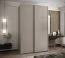 Kleiderschrank / Schiebetürenschrank | 2 Kleiderstangen | 6 Fächer | 245,5 x 150 x 64 cm | 6 Einlegeböden | 2 Schiebetüren | Farbe: Kaschmir | Soft-Close