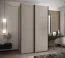 Kleiderschrank / Schiebetürenschrank | ABS-Kantenschutz | 245,5 x 160 x 64 cm | 11 Fächer | 2 Schiebetüren | 2 Kleiderstangen | Farbe: Kaschmir | Soft-Close