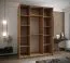 Kleiderschrank / Schiebetürenschrank | ABS-Kantenschutz | 245,5 x 160 x 64 cm | 11 Fächer | 2 Schiebetüren | 2 Kleiderstangen | Farbe: Kaschmir | Soft-Close