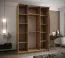 Kleiderschrank / Schiebetürenschrank |245,5 x 170 x 64 cm | 2 Kleiderstangen | 2 Schiebetüren | 11 Fächer | 10 Einlegeböden | Farbe: Eiche Artisan