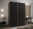 Kleiderschrank / Schiebetürenschrank | 2 Kleiderstangen | 2 Schiebetüren | 245,5 x 170 x 64 cm | 11 Fächer | 10 Einlegeböden | Soft-Close | Farbe: Schwarz