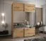 Kleiderschrank / Schiebetürenschrank | Soft-Close | 245,5 x 170 x 64 cm | 2 Kleiderschrank | 2 Schiebetüren | Spiegel | 11 Fächer | Farbe: Eiche Artisan