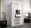 Schiebetürenschrank / Kleiderschrank Robinyera 02 mit Spiegel, Farbe: Weiß Matt - Abmessungen: 200 x 120 x 62 cm ( H x B x T)