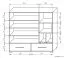Regal Kerema 14, Farbe: Nuss / Ulme / Gelb - Abmessungen: 120 x 130 x 41 cm (H x B x T)
