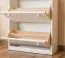 Schuhschrank 005 Kiefer massiv Vollholz weiß lackiert - Abmessung 80 x 72 x 29 cm (H x B x T)