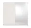 Schiebetürenschrank |  6 Fächer | mit Spiegel | 1 Kleiderstange | Weiß | 221 x 60 x 207 cm | Metallgriffe | Soft-Close-System | Igoumenitsa 01 | 2 Schiebetüren