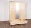 Kiefer Kleiderschrank 120 cm Breite