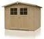 Gartenhäuschen Sommerruhe 2 - 2,90 x 2,90 Meter aus 28 mm Blockbohlen