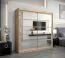 Schiebetürenschrank / Kleiderschrank Aizkorri 05B mit Spiegel, Farbe: Eiche Sonoma - Abmessungen: 200 x 200 x 62 cm (H x B x T)