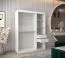 150 cm breiter Kleiderschrank mit 2 Türen | 5 Fächer | Farbe: Sonoma Eiche / Weiß Abbildung