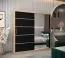 200 cm breiter Kleiderschrank mit 10 Fächern und 2 Türen | Farbe: Schwarz Abbildung