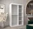 120 cm breiter Kleiderschrank mit 2 Türen | 5 Fächer | Farbe: Sonoma Eiche / Weiß Abbildung