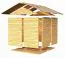 Gartenhaus / Gerätehaus 1,91 x 2,02 Meter (inkl. Dach) | aus Holz | aus vorgefertigten Elementen| unbehandelt | mit Satteldach Abbildung